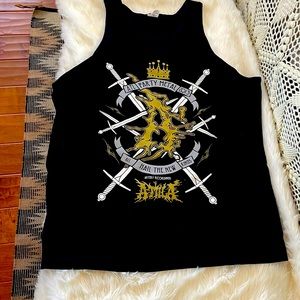 Mens 2x black metal Atilla tank.